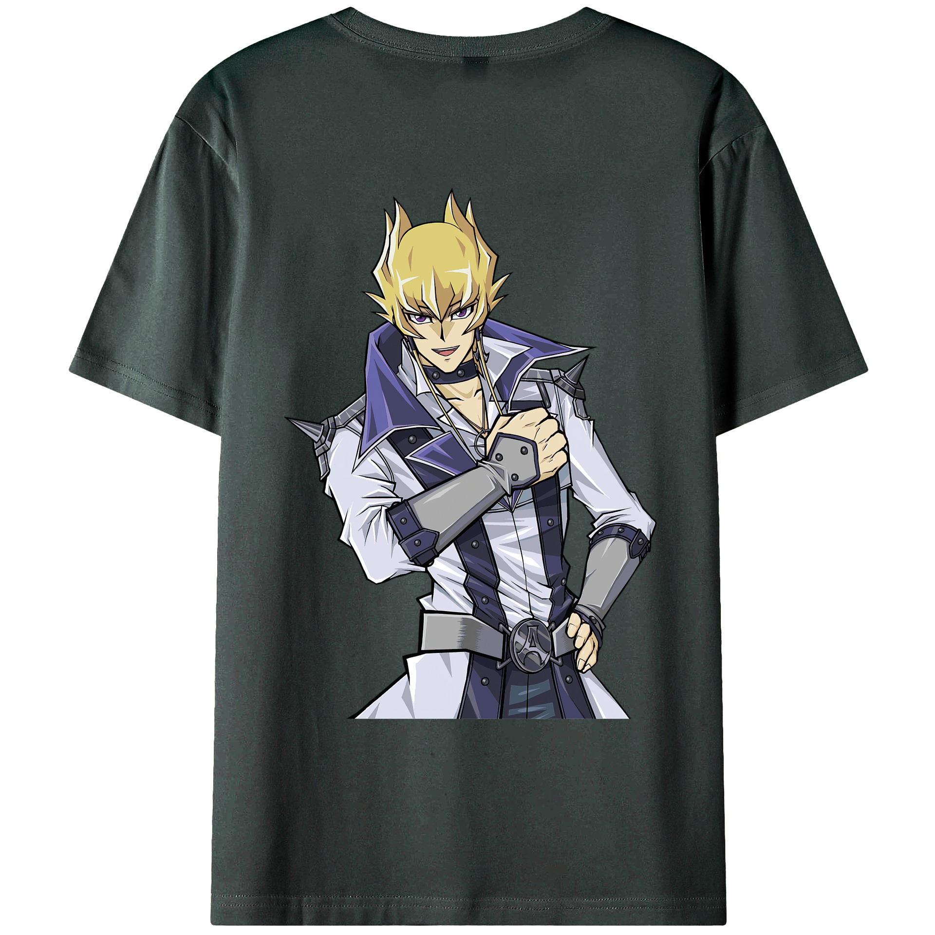 （画像用） 遊☆戯☆王 Yu-Gi-Oh! 綿100％ メンズ半袖Tシャツ（バックプリント） 通気性
